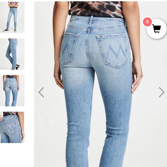 • Mother Denim • Women’s THE PIXIE DAZZLER ANKLE FRAY Jeans SECRET SISTER 25 - Picture 2 of 5